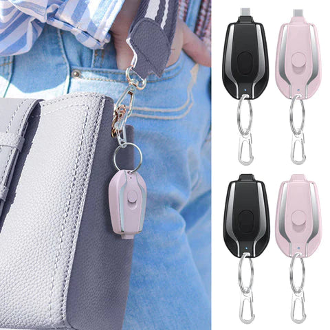 Mini Portable Keychain, Phone Charger Emergency, Keychain Power Bank