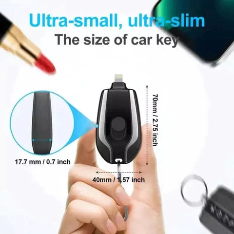 Mini Portable Keychain, Phone Charger Emergency, Keychain Power Bank