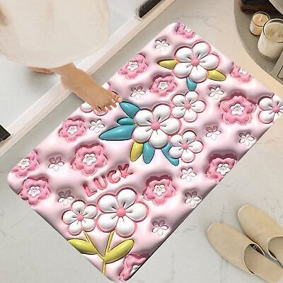 3D Flower Bathroom Rugs Non Slip Bath Mat - Fiveas Store