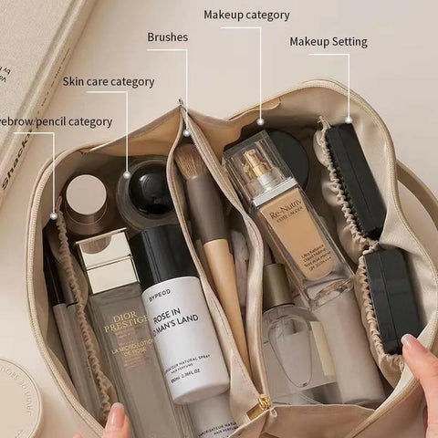 PU Leather Makeup Pouch Handbag Organizer